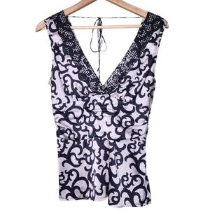 Y2K Bebe Babydoll Silk Sequin Top Pleated Ruched Small Halter Office Siren